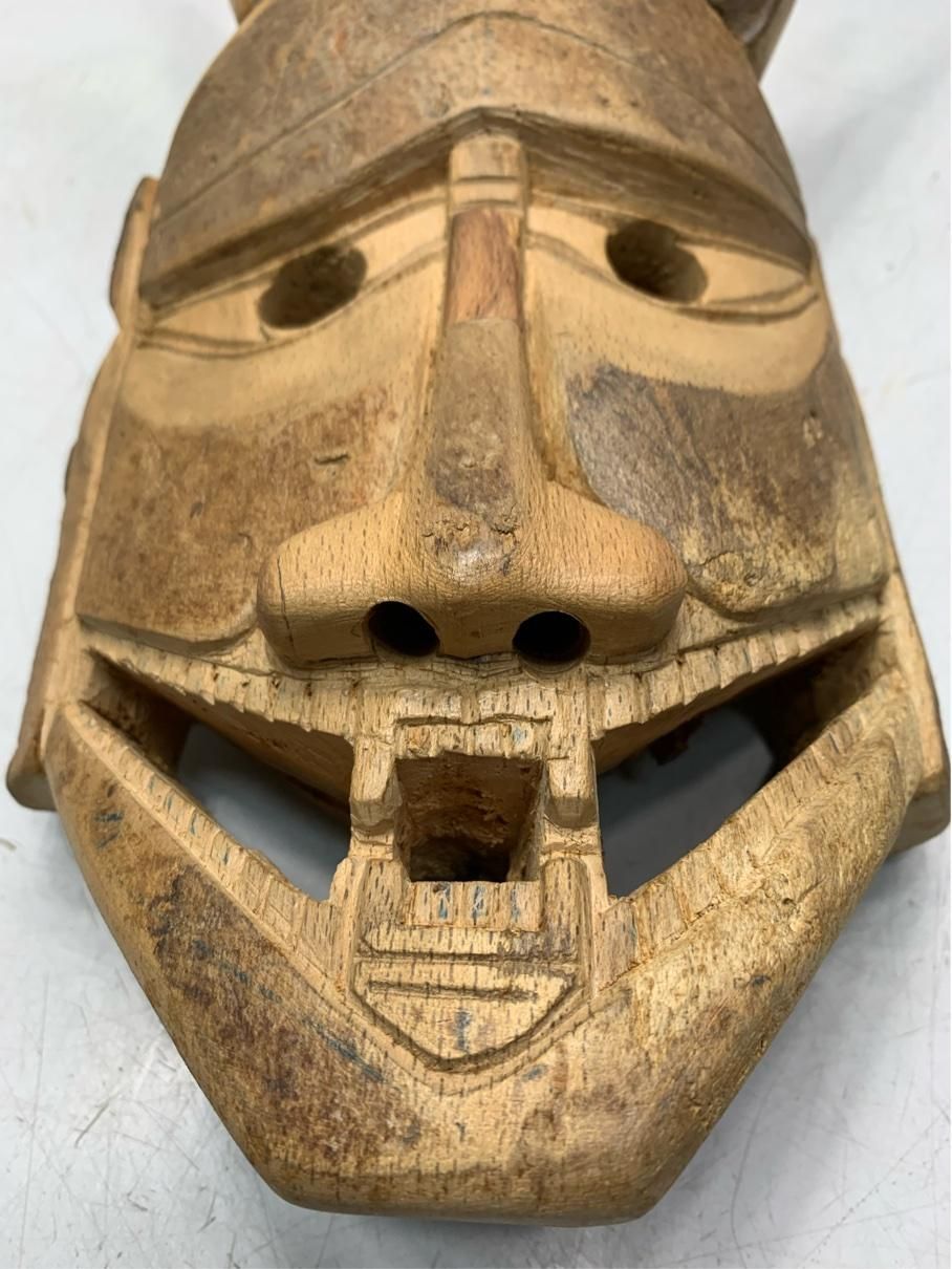貴重 鬼面 般若 お面 アンティーク ヴィンテージ雑貨 昭和レトロ