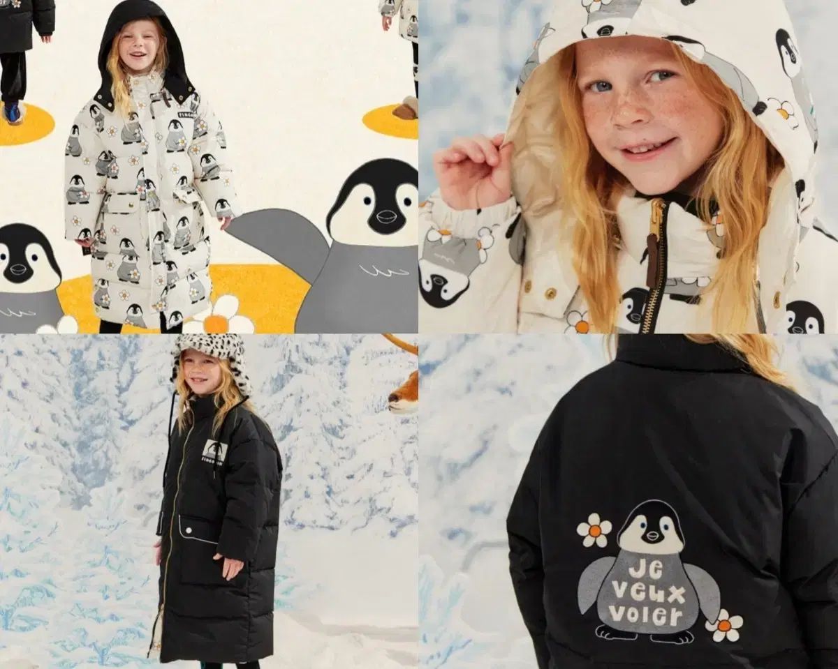 リミテドゥドゥ ペンギン リバーシブル ダウンジャケット ロング丈 m