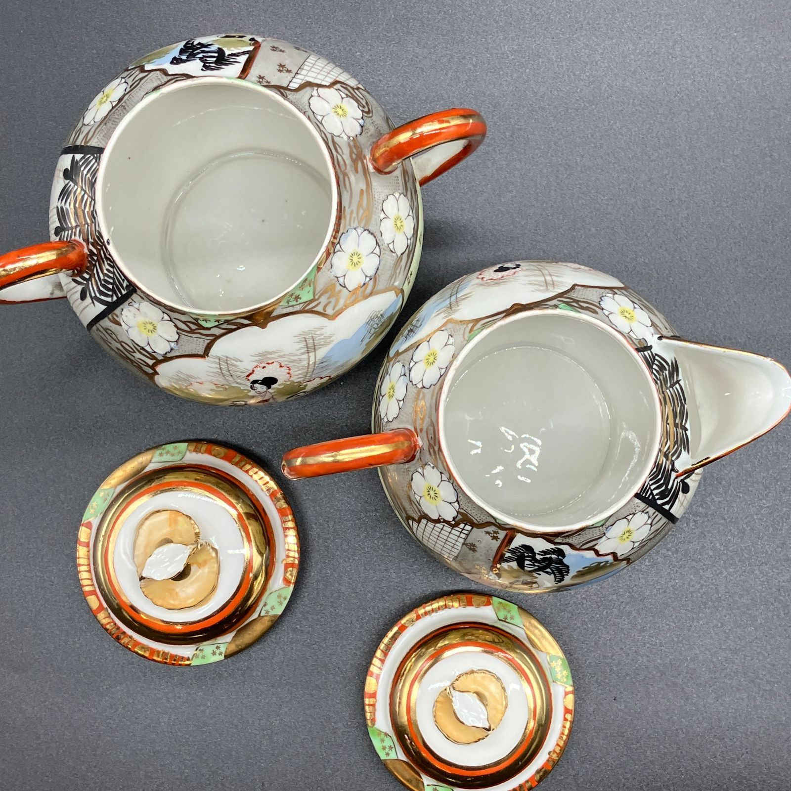 ニッポン 里帰り 明治期 金彩窓絵風景人物図 ティーポット シュガーポット セット 英国輸 POP_25D WWW_OPDRERGINERDOGAN_COM