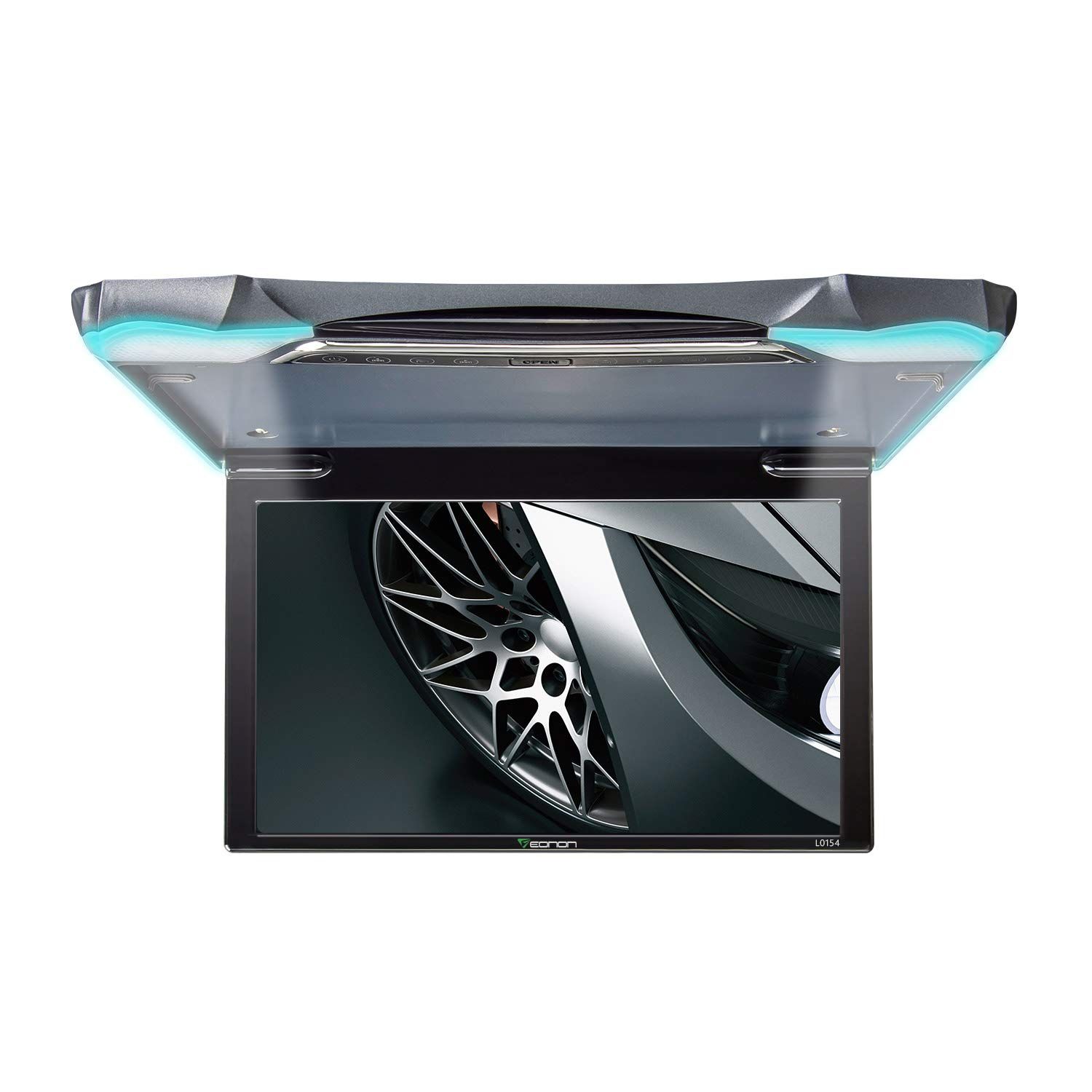 EONON フリップダウンモニター 1920 1080 11.6インチ HDMI入力 リアモニター 超薄型 L0154 LEDライト付き IRトランスミッター内蔵 電源記憶機能 USB接続