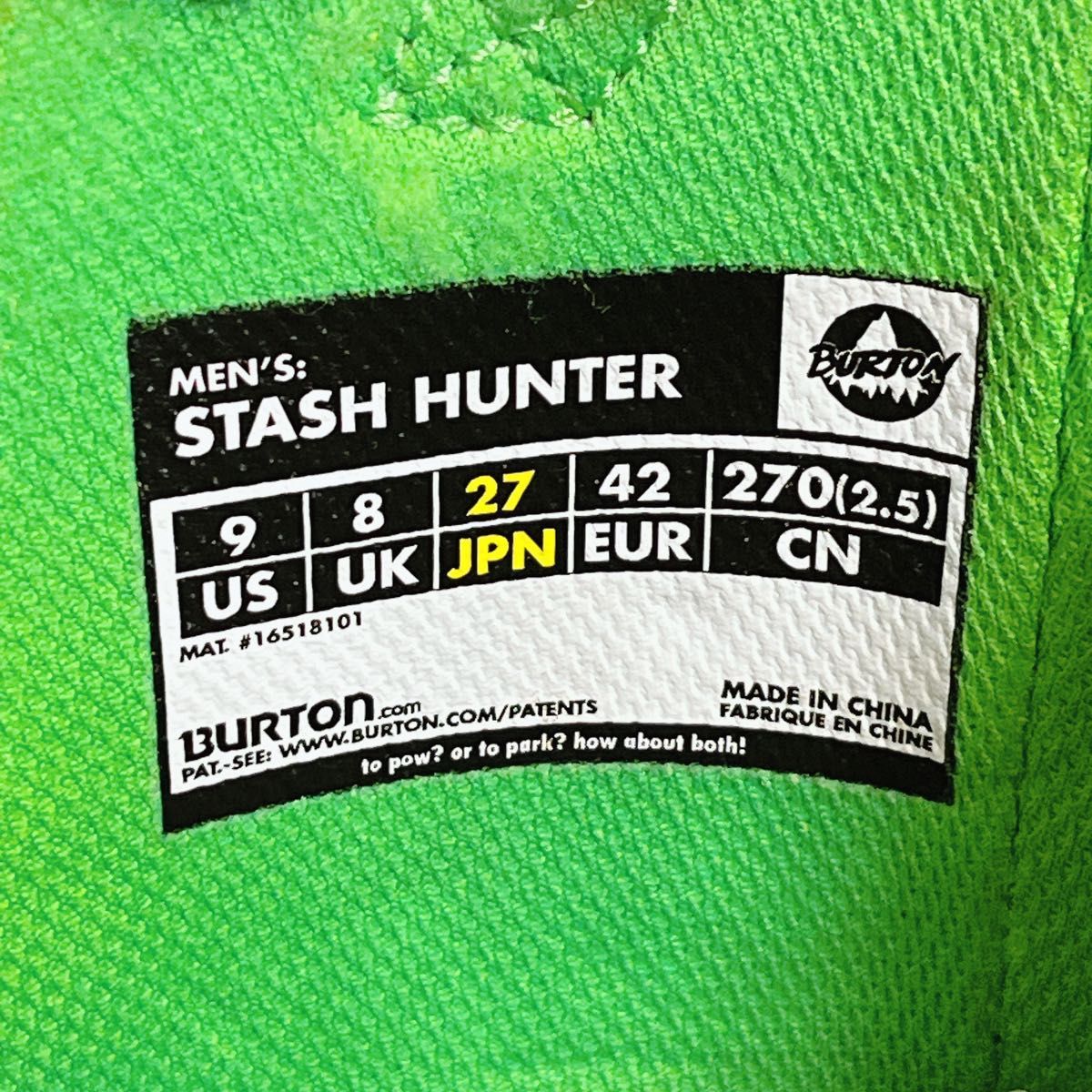 BURTON STASH HUNTER バートン スノーボード ブーツ メンズ クイック