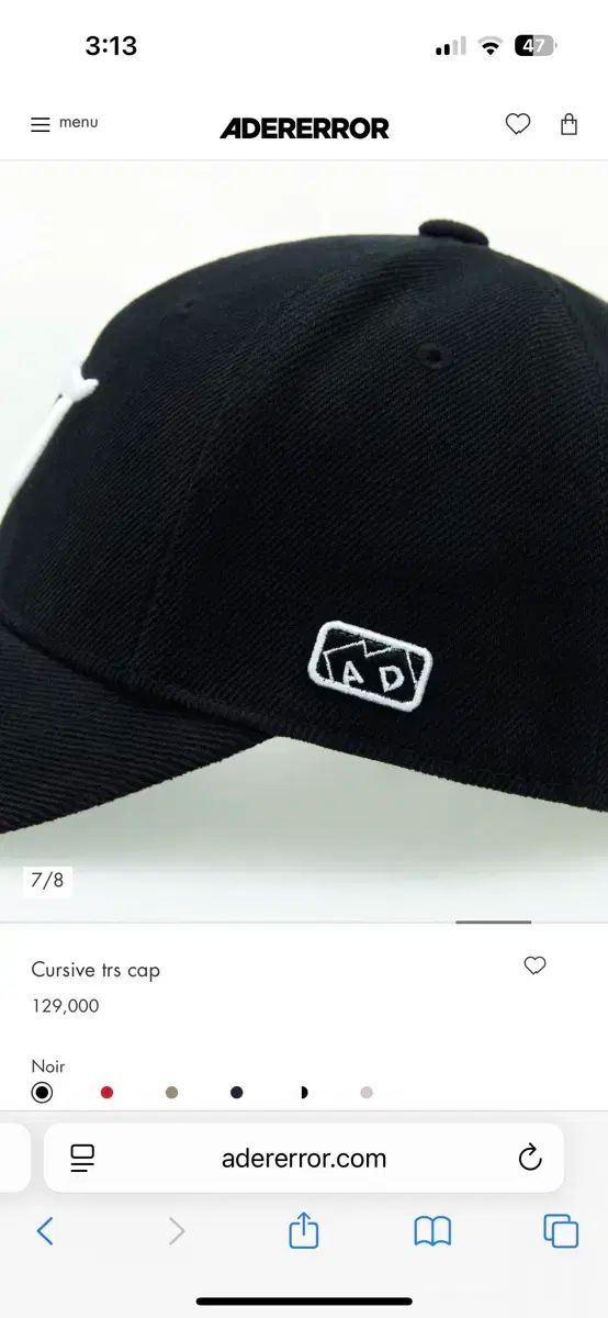 ADER ERROR アーダーエラー ベースボールキャップ サイズ a2