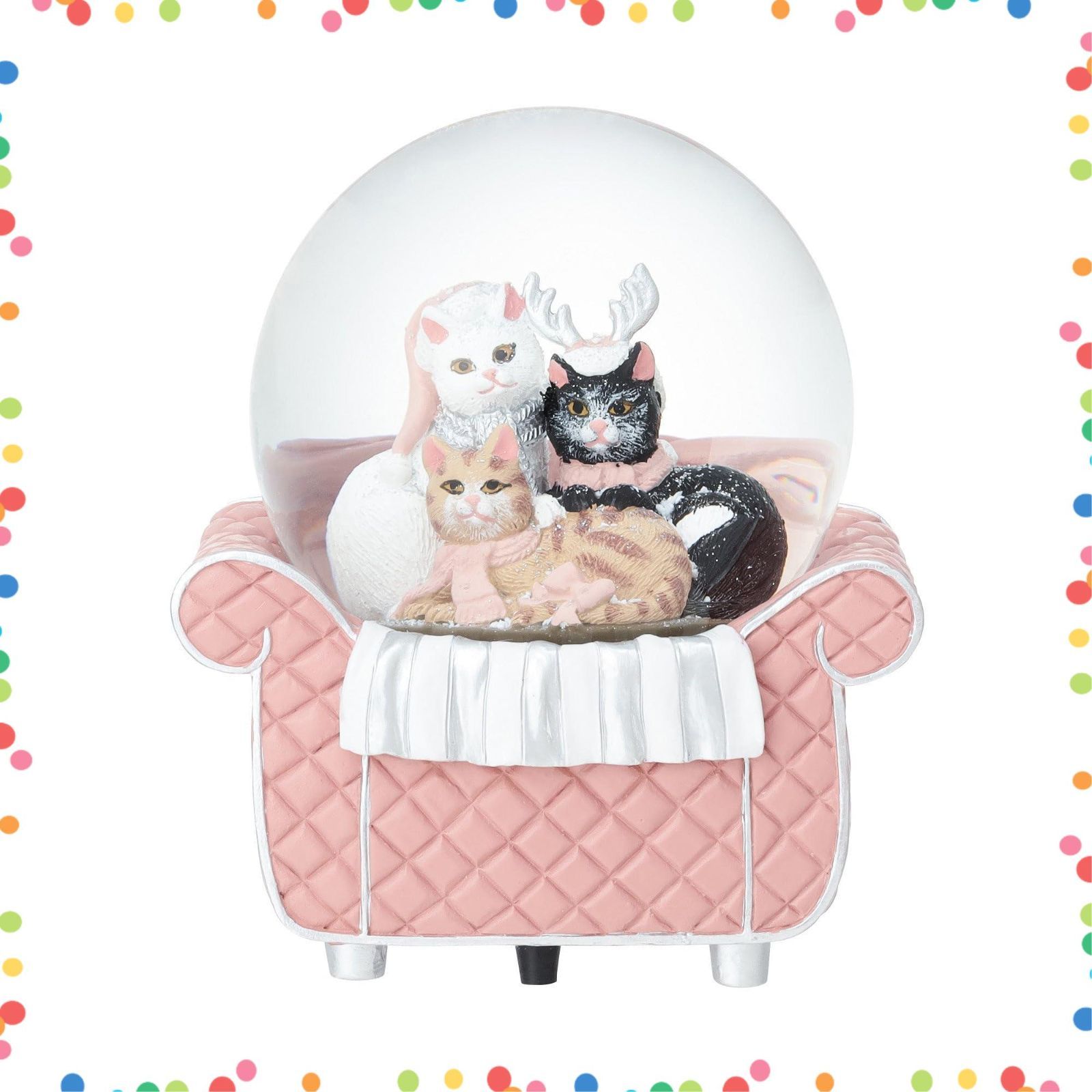 在庫セール】フランフラン スノードーム キャット ソファ L ピンク