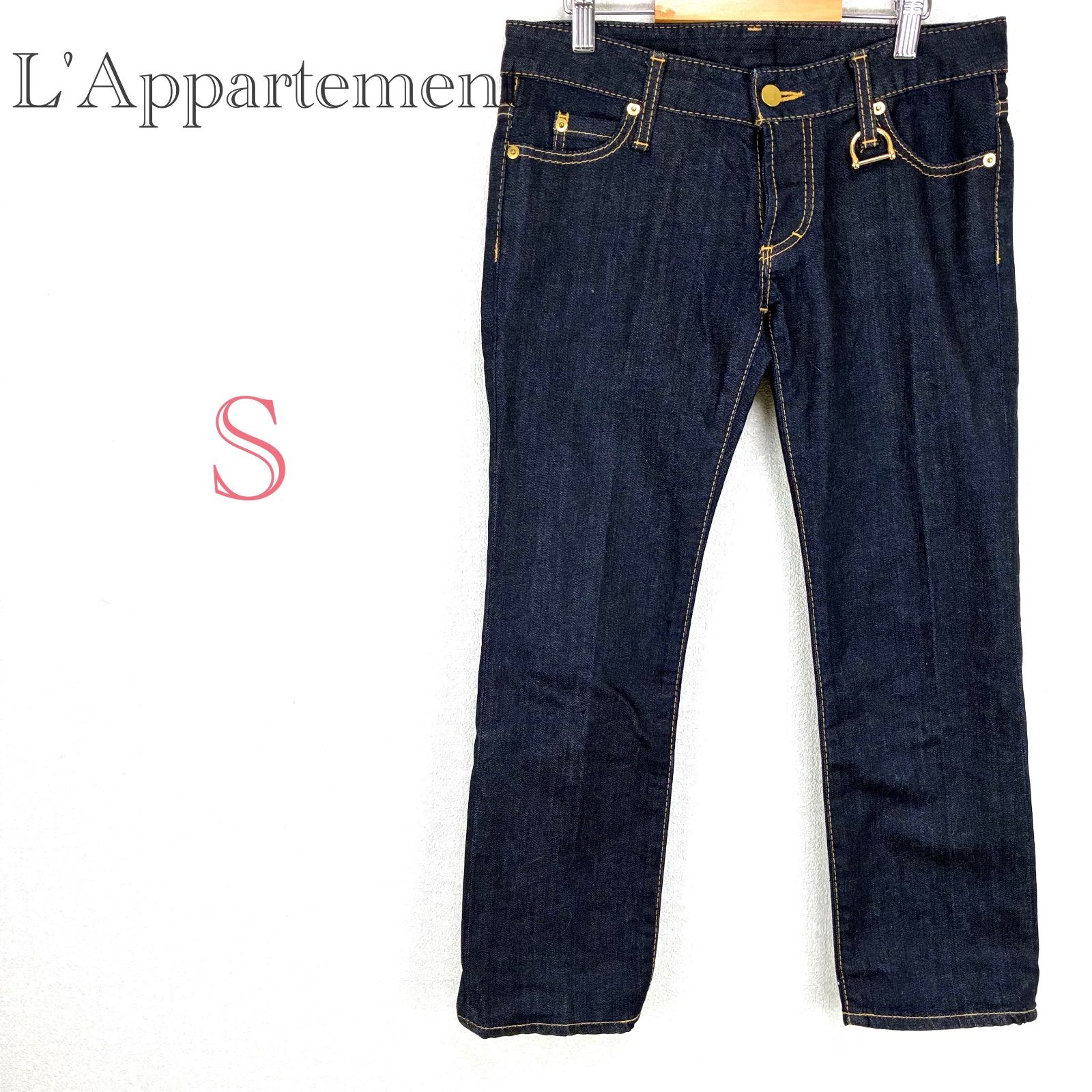 アパルトモン ドゥーズィエムクラス L Appartement DEUXIEMECLASSE S クロップドスキニーデニム ストレッチ ジーンズ Dカン