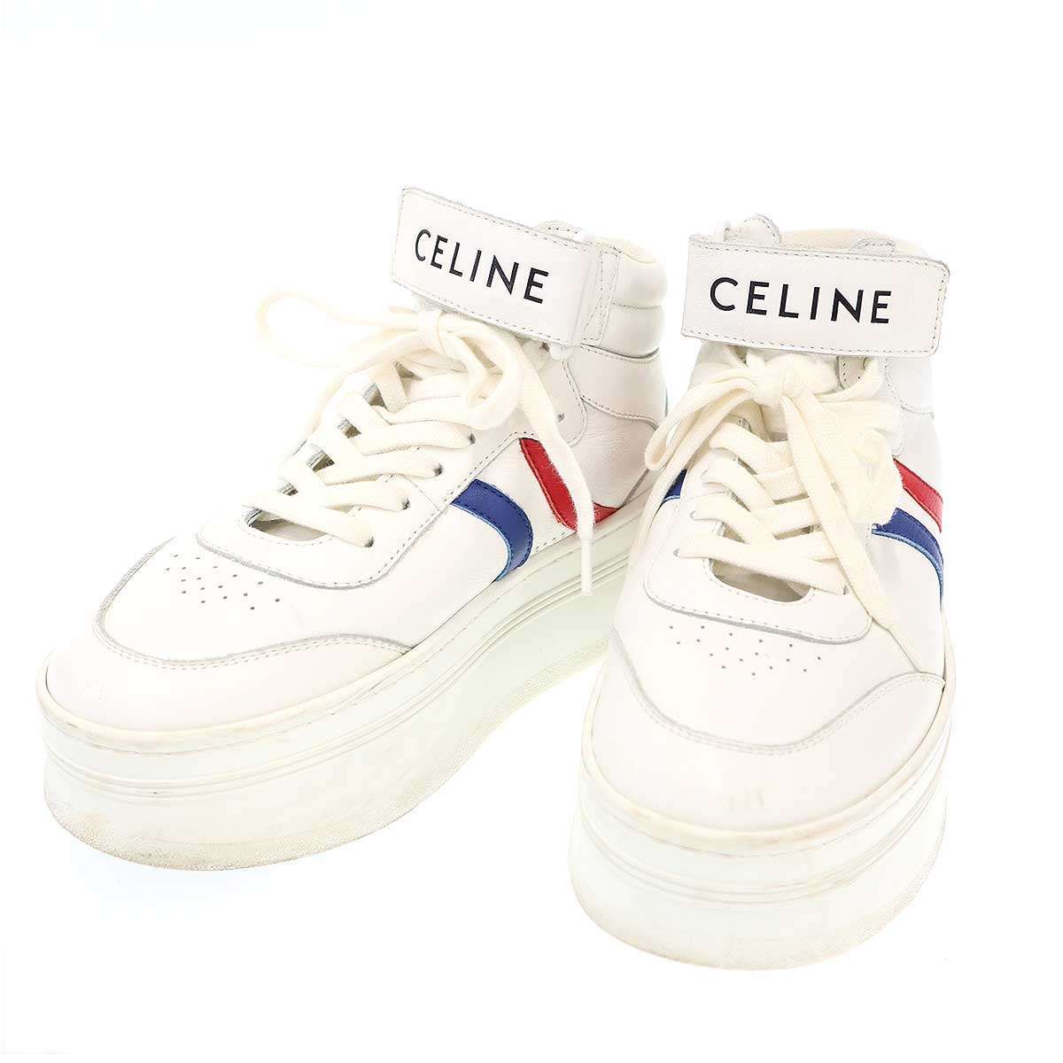 CELINE セリーヌ ハイカット レースアップブロックスニーカーRM1212