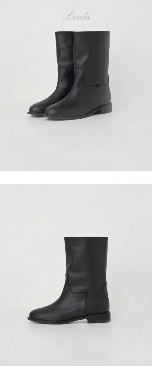 Leeds リーズ ミッド ブーツ ブラック 240