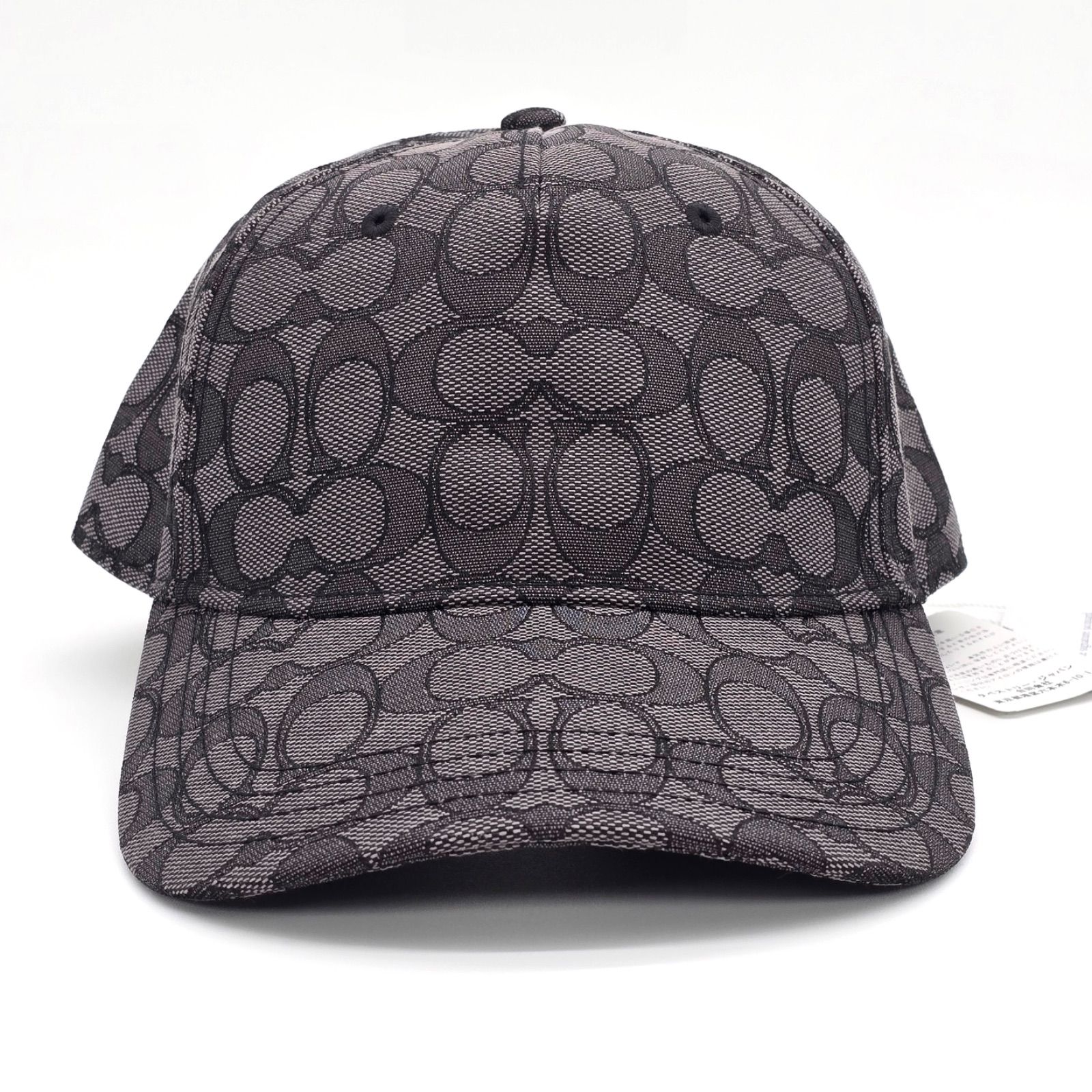 COACH コーチ CCN 92 シグネチャー ジャカード ベースボール ハット 帽子 チャコール ONEサイズ 男女兼用 タグ 袋