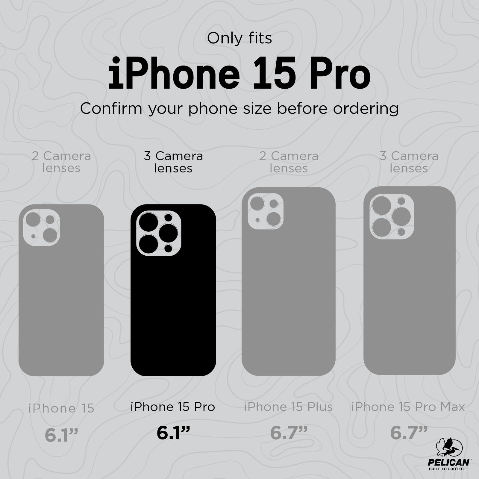 Pelican iPhone 15 Pro 用 ハイブリッド ケース 抗菌 米軍MIL規格 落下テスト6 4 mクリア MagSafe対応 シールド ケブラー Shield Kevlar MagSafe