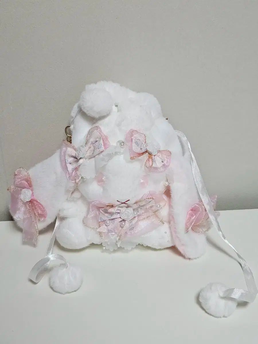 馬狼照英発 地雷系 ぬいぐるみ バッグ ポンポン 装飾 リボン