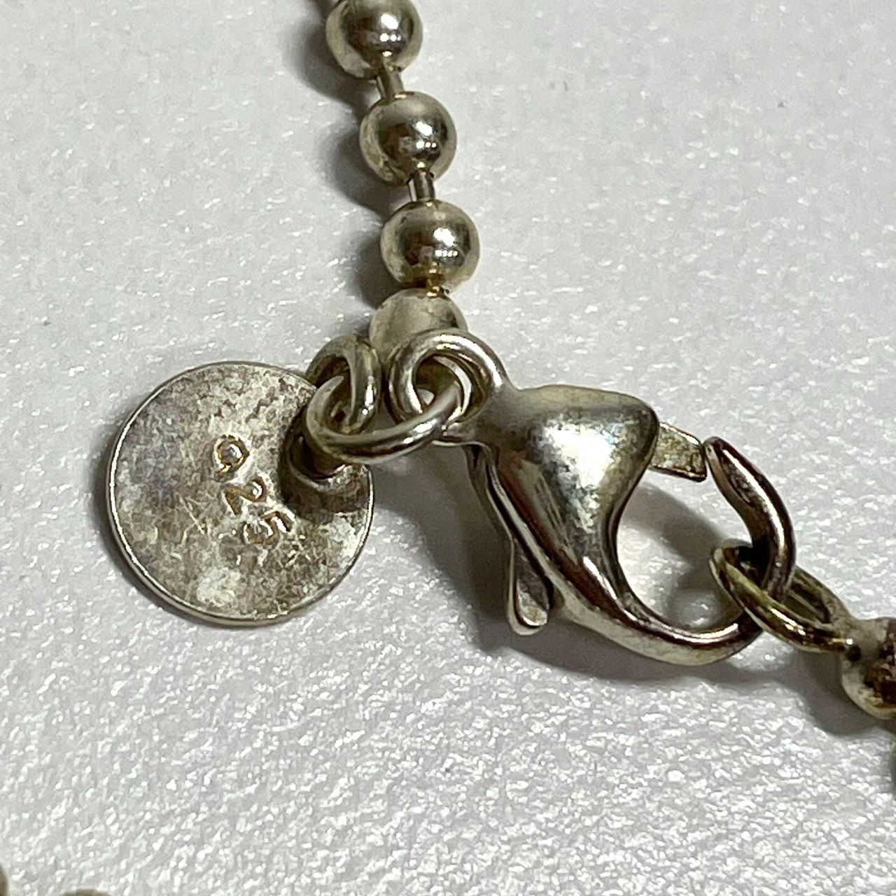 中古品】TIFFANY＆Co. ティファニー ドッグタグ ボールチェーン