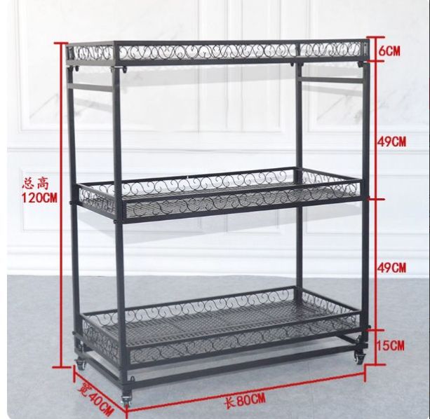 採光屋根付き6段木製プランターラック No.4 採光屋根付き3段木製