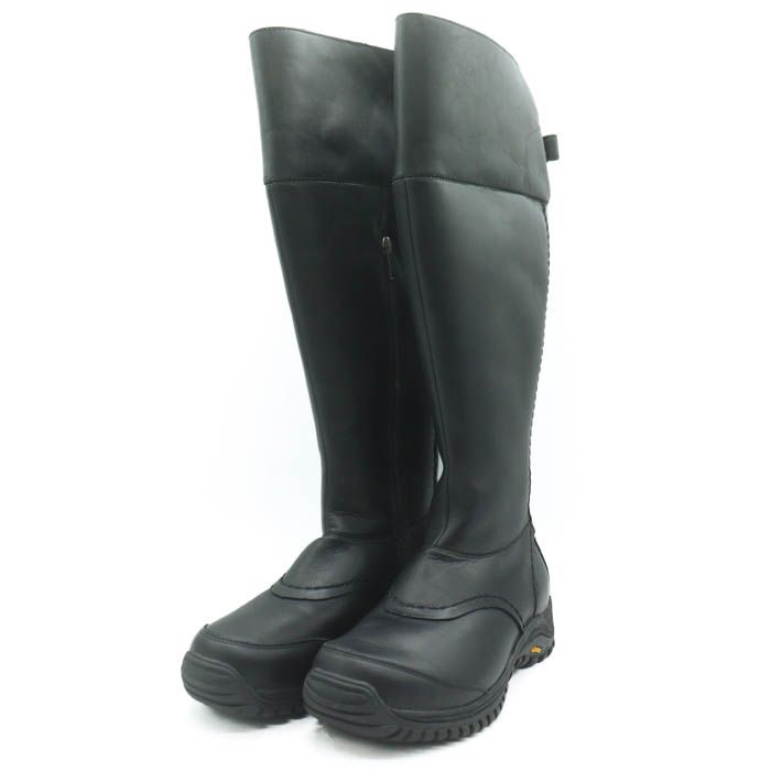 アグ MIKO ロングブーツ 防水 レザー ボア ビブラムソール 防寒 ブランド 靴 黒 レディース ブラック UGG