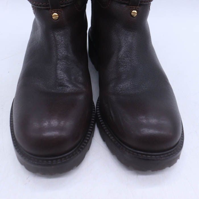 トリーバーチ ロングブーツ 本革 レザー シューズ ブランド 靴 レディース 5 Mサイズ カーキ×ブラウン Tory Burch