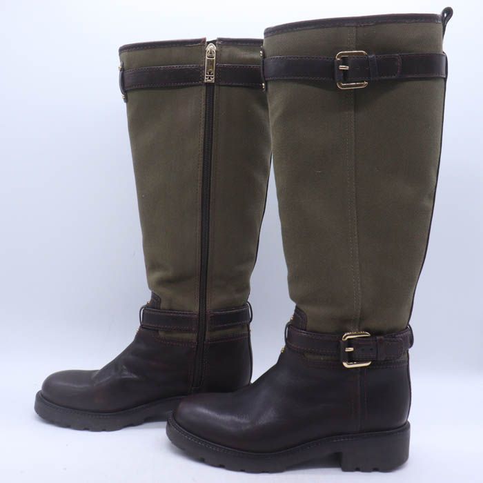 Mサイズ カーキ×ブラウン