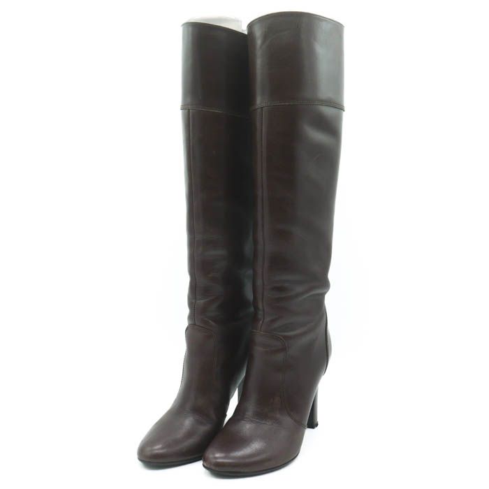 ダイアナ ロングブーツ レザー ハイヒール シューズ ブランド 靴 レディース ブラウン DIANA