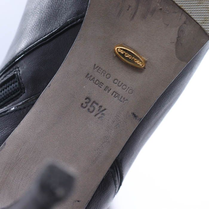  セルジオロッシ ニーハイブーツ ロングブーツ 本革 レザー シューズ ブランド 靴 伊製 レディース 35. ブラック Sergio Rossi その他 ブーツ