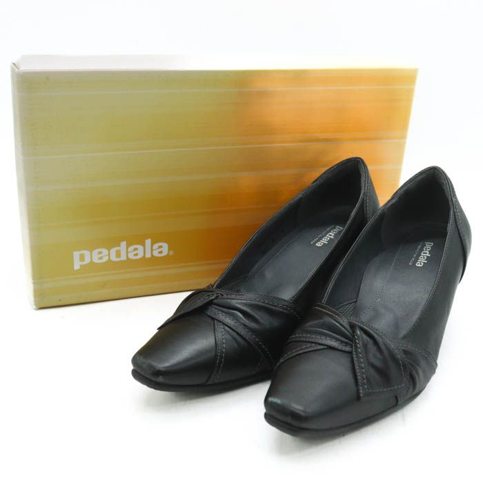 ペダラ パンプス 幅広 3 E アシックス シューズ ブランド 靴 黒 レディース 22. ブラック pedara