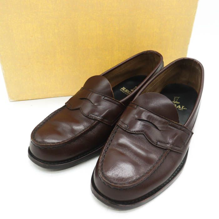 リーガル ペニーローファー スリッポン シューズ ブランド 革靴 メンズ 24.5サイズ ブラウン REGAL