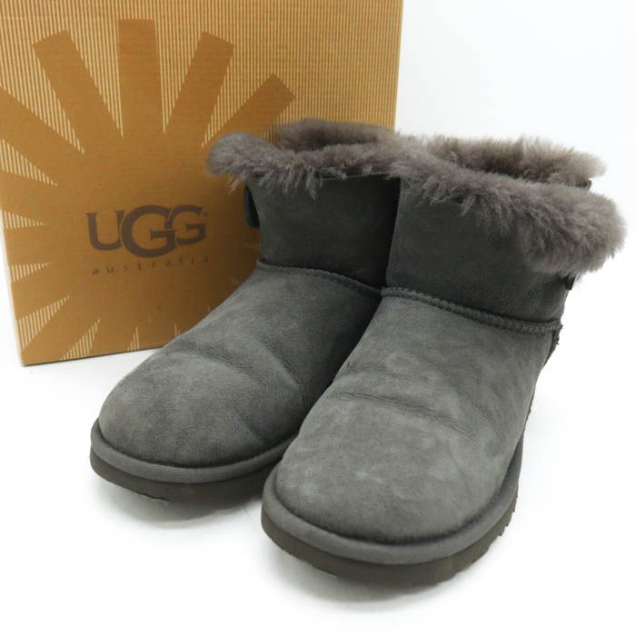 アグ ムートンブーツ 3352 ミニベイリーボタン ボア シューズ ブランド 靴 レディース グレー UGG