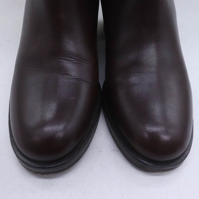 マックスマーラ ロングブーツ 本革 レザー シューズ ブランド 靴 イタリア製 レディース ブラウン MAX MARA