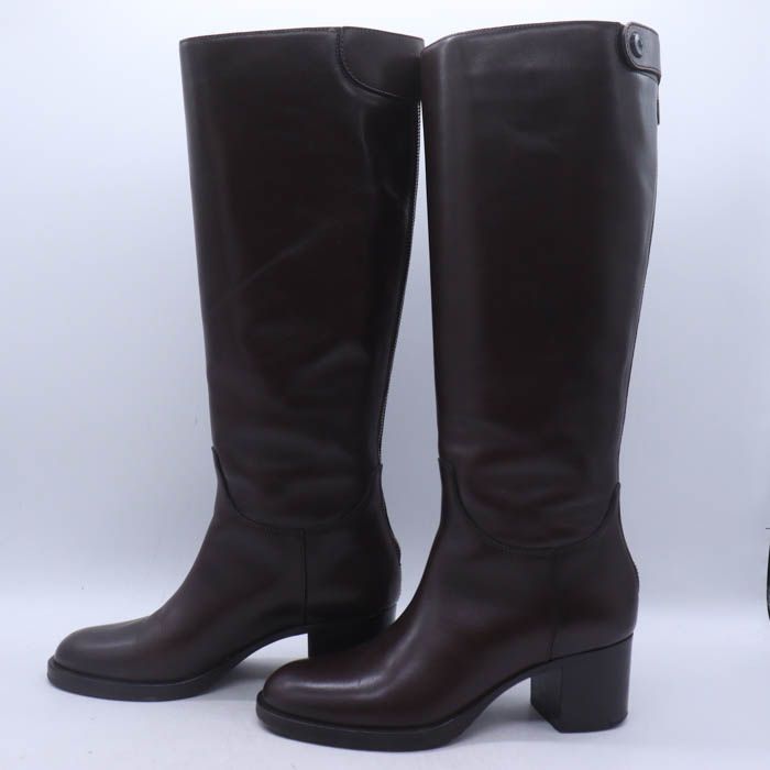  マックスマーラ ロングブーツ 本革 レザー シューズ ブランド 靴 イタリア製 レディース ブラウン MAX MARA その他 ブーツ