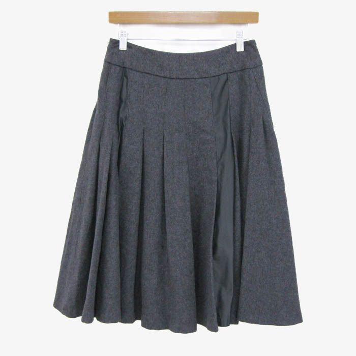 マックスマーラ スカート ボトムス プリーツ イタリア製 レディース 38サイズ グレー MAX MARA