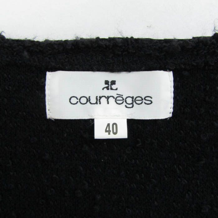 courrèges クレージュブラックニット 40サイズ courreges（クレージュ） 半袖ニット REEDITION SHORT SLEEVES