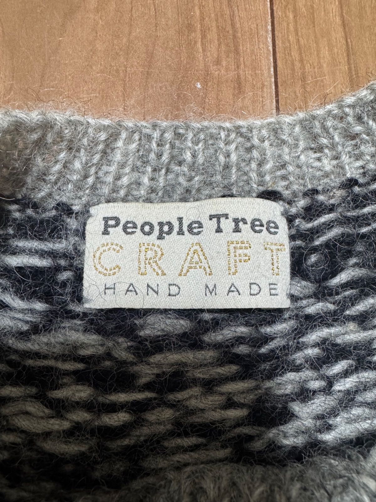  ピープルツリー People Tree 手編み ノルディック柄ジャガードカーディガン ニット ハンドメイド ニット セーター トップス