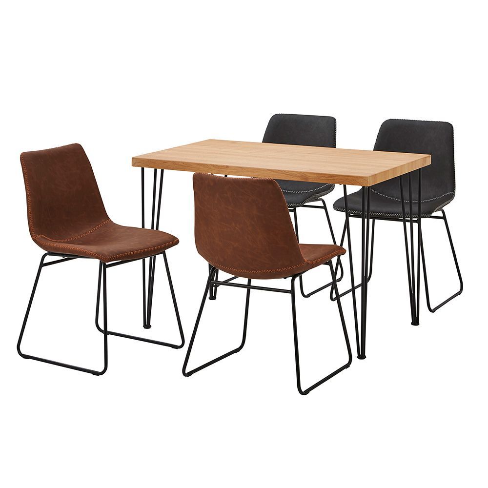 スクエアチェア4脚 110㎝幅テーブル 5点セット SETH×Umbure SH-24-STD 5-SH-RBBG