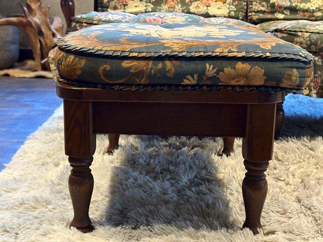 飛騨産業 キツツキマーク 3人掛けセパレートソファ オットマン