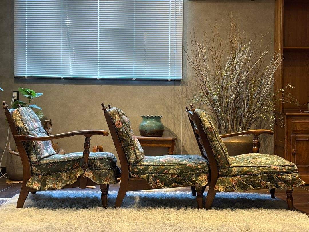 飛騨産業 キツツキマーク 3人掛けセパレートソファ オットマン