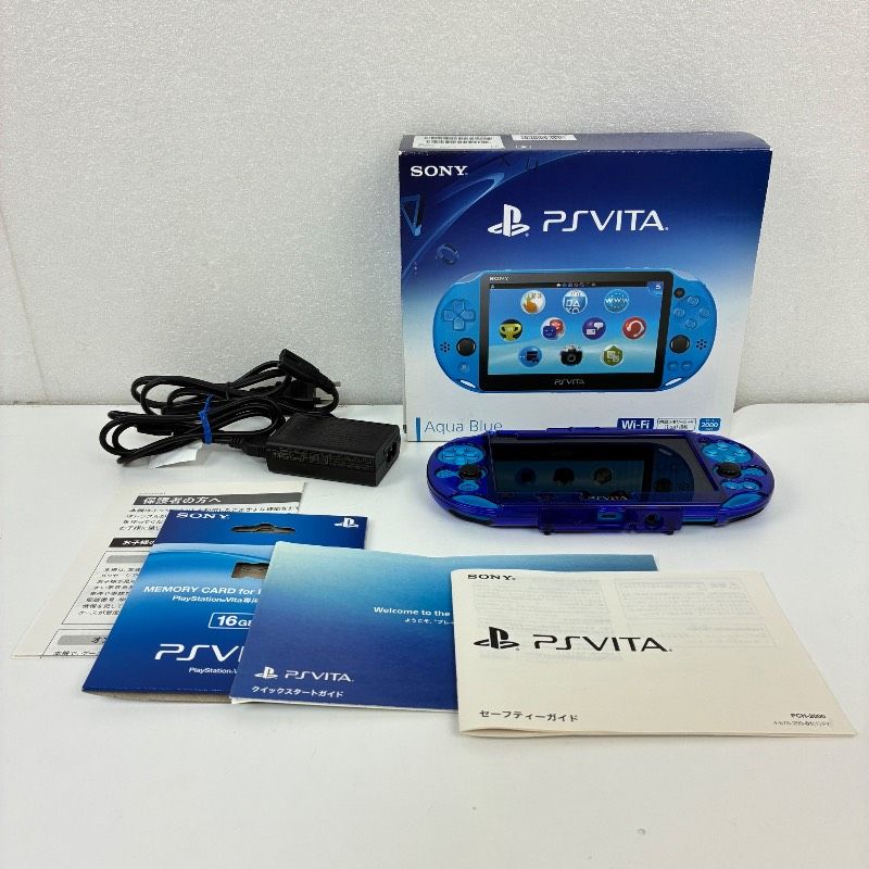 SONY ソニー PSVITA PCH 2000 本体Aqua Bule き カバー付き