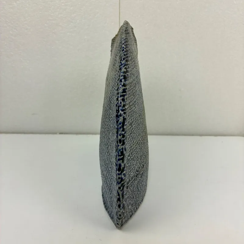 一の瀬焼 丸田窯元 塩釉布目扁壺 丸田巧 花器 花瓶 陶器