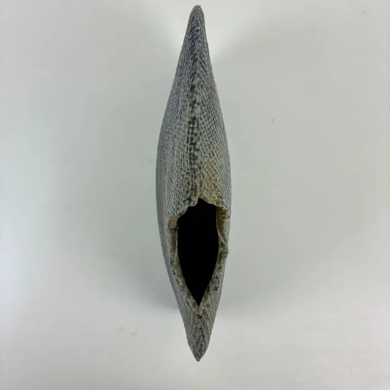 一の瀬焼 丸田窯元 塩釉布目扁壺 丸田巧 花器 花瓶 陶器