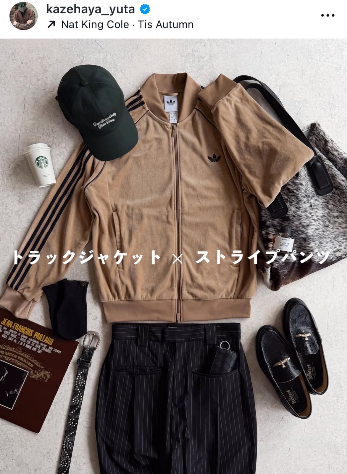 新品M⭐️adidas アディカラー ブラウン ベロア トラックトップ 風早