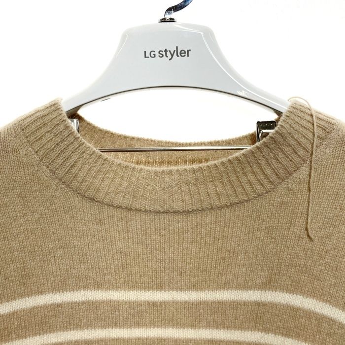 MASU / 19AW/PABLO SWEATER/ニット・セーター/48/ウール/BEG/ボーダー/MUFW-KN0 ☆MASU エムエーエスユー 19AW PABLO SWEATER パブロ ウール ボーダー