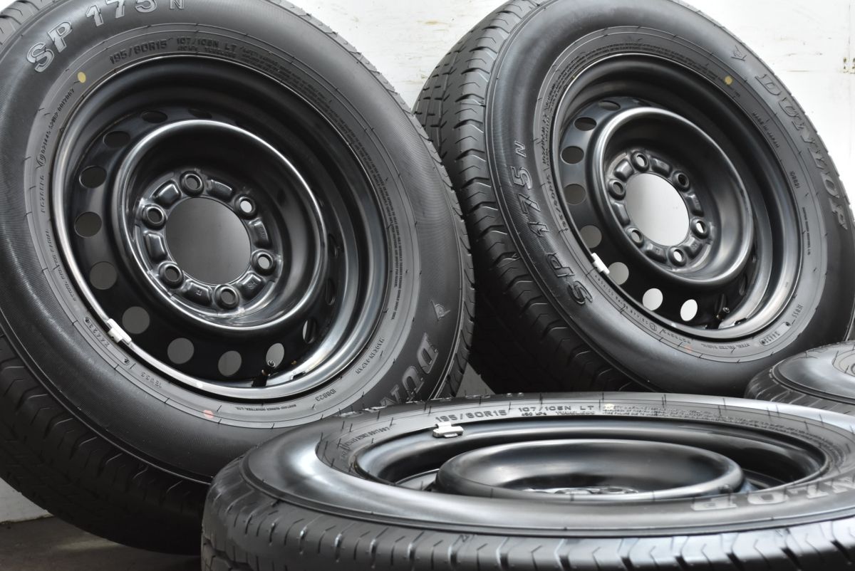バリ溝 トヨタ 200 ハイエース 15 in 6 J 35 PCD 139 7 ダンロップ SP 175 N 195 80 R LT レジアスエース 流用 ノーマル戻し 可