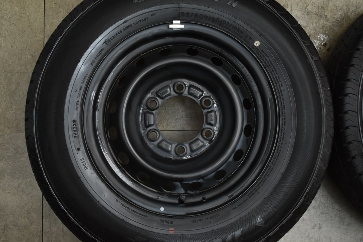  バリ溝 トヨタ 200 ハイエース 15 in 6 J 35 PCD 139 7 ダンロップ SP 175 N 195 80 R LT レジアスエース 流用 ノーマル戻し 可 15インチ タイヤ ホイールセット
