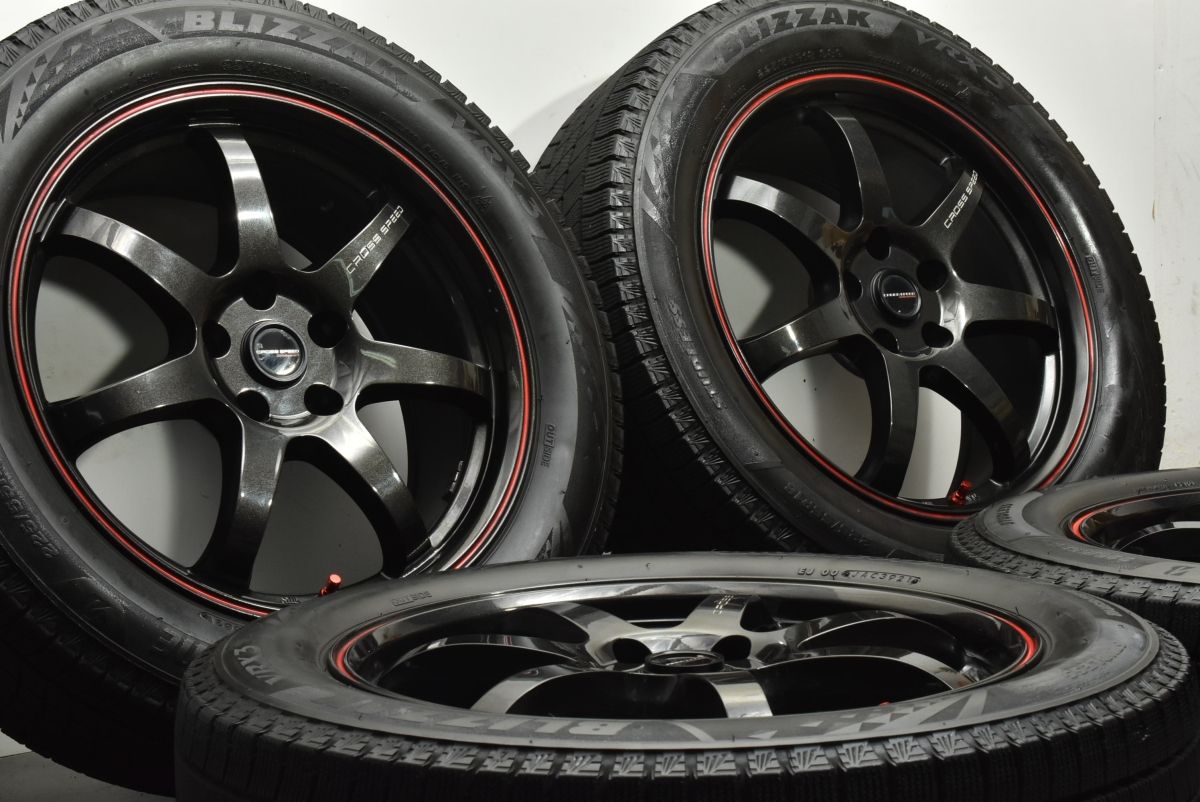 バリ溝VRX 3付 クロススピード 18 in 7 5 J 38 PCD 114 3 ブリヂストン VRX 225 55 R エクストレイル エルグランド アルファード