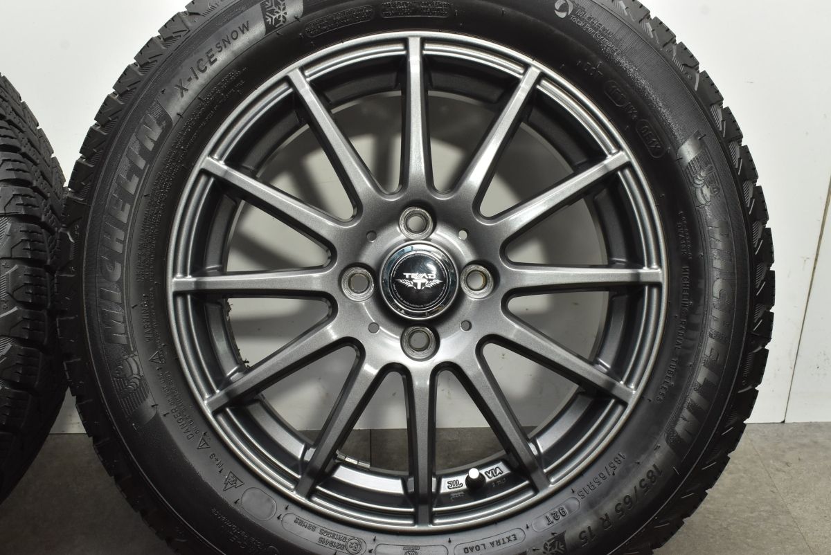 バリ溝】weds TEAD 15in 5.5J +42 PCD100 ミシュラン X-ICE SNOW 185