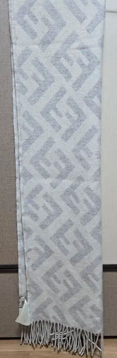 FENDI フェンディ FF ロゴ ウール マフラー グレー