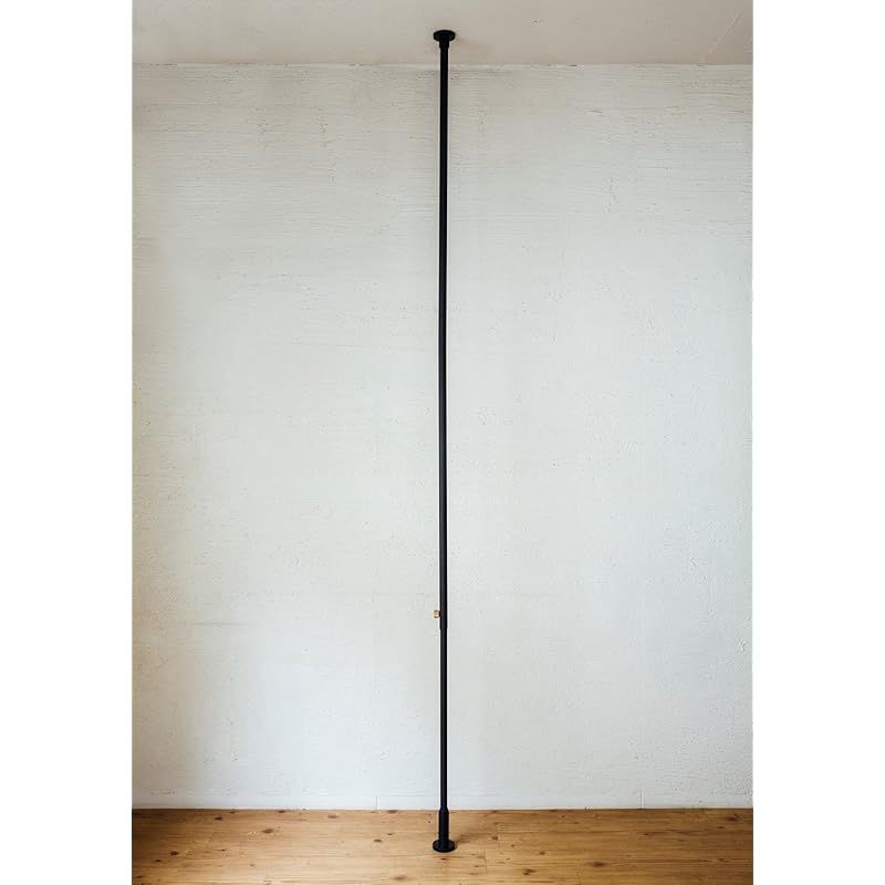 DRAW A LINE 003 Tension Rod C BlackテンションロッドC ブラック 縦 取付高さ200-275cm 耐荷重10kg D-C-BK