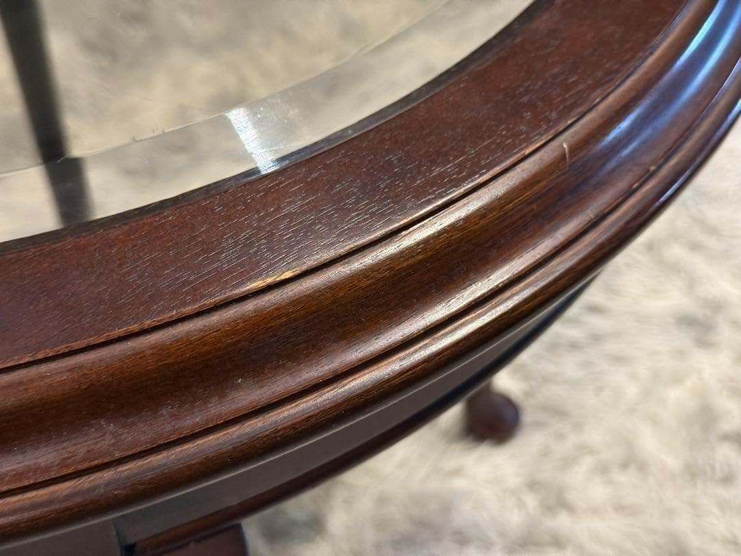 maruni マルニ 猫脚 ラウンドテーブル 丸テーブル センター ガラス天板