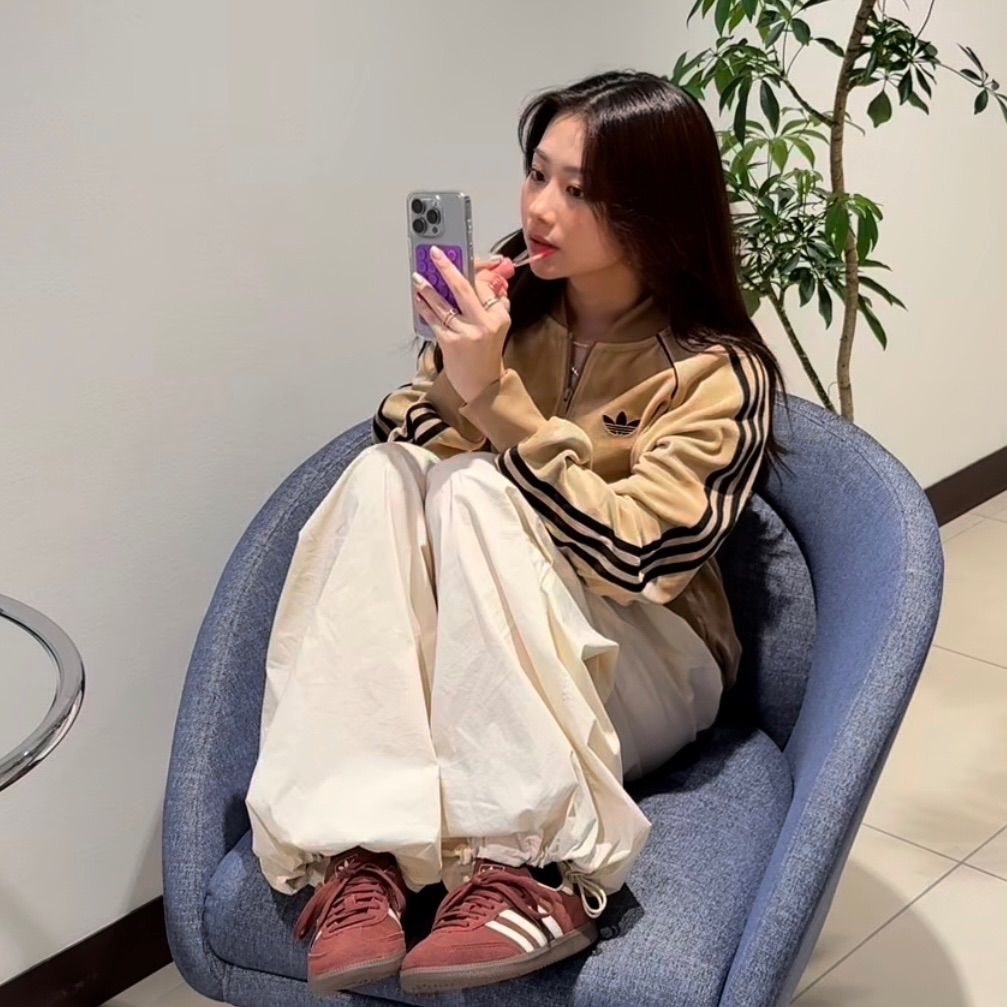 希少XS⭐️adidasアディカラー ブラウン ベロア トラックトップ michi