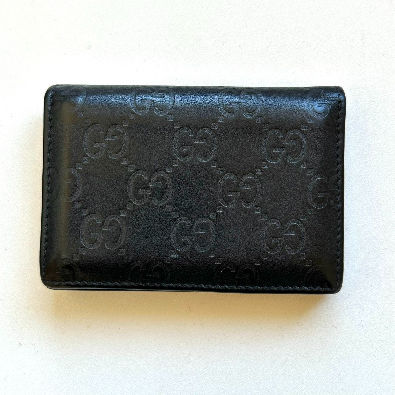 グッチ GUCCI 名刺入れ カードケース グッチシマ インターロッキングG ブラック