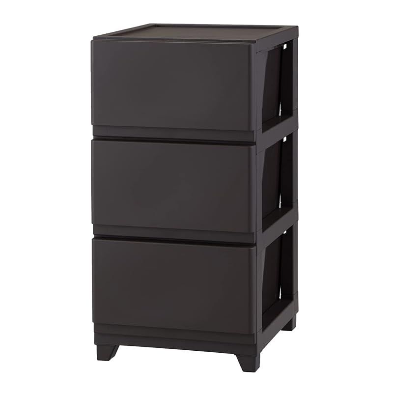 JEJアステージ JEJ Astage 収納ケース デコニー シーヴォ 3段 ブラウン 簡単組立 幅34 奥行41 5 高さ66 1 cm