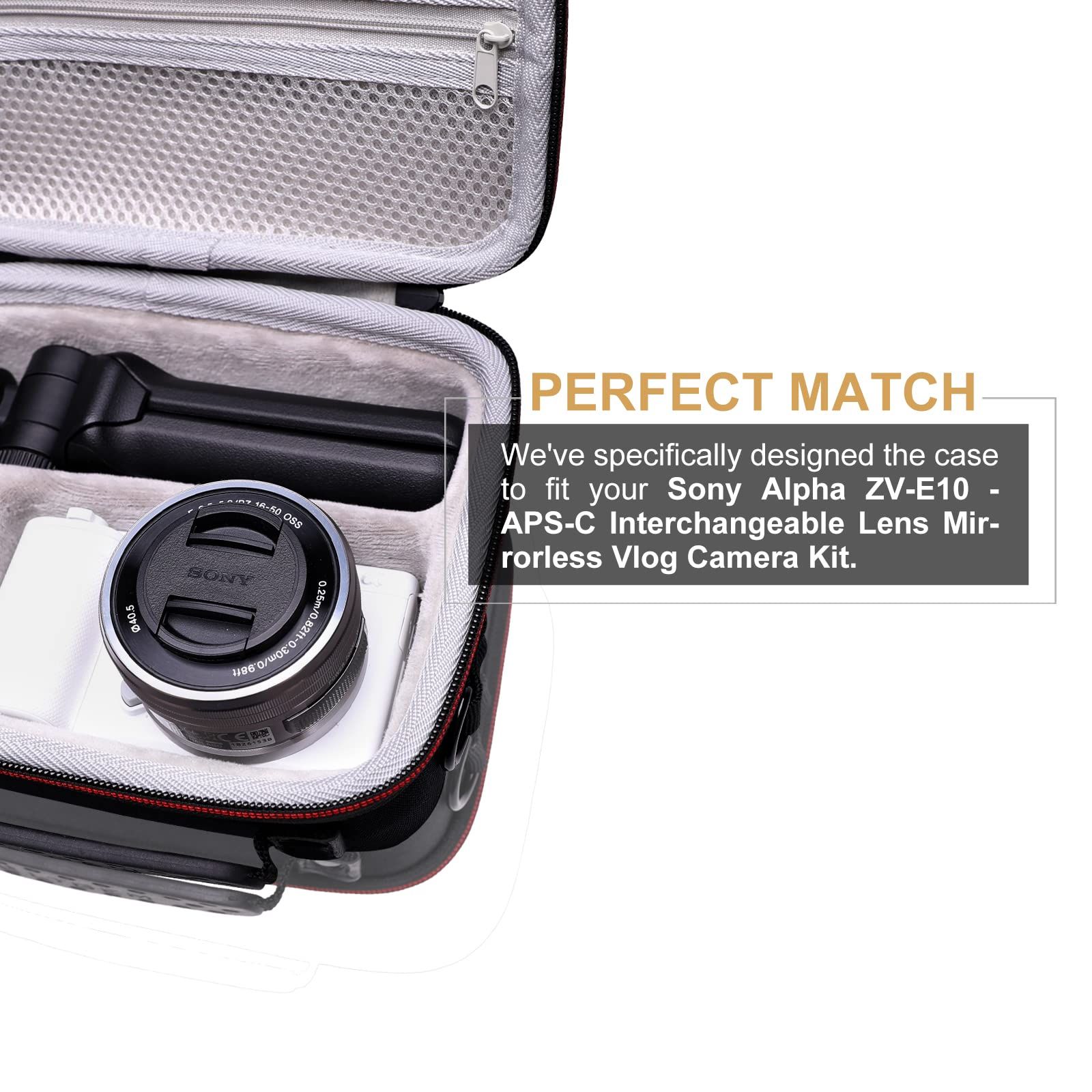 LTGEM製ショルダーストラップ付きSony Alpha ZV-E10 / ZV-1 / ZV-1F