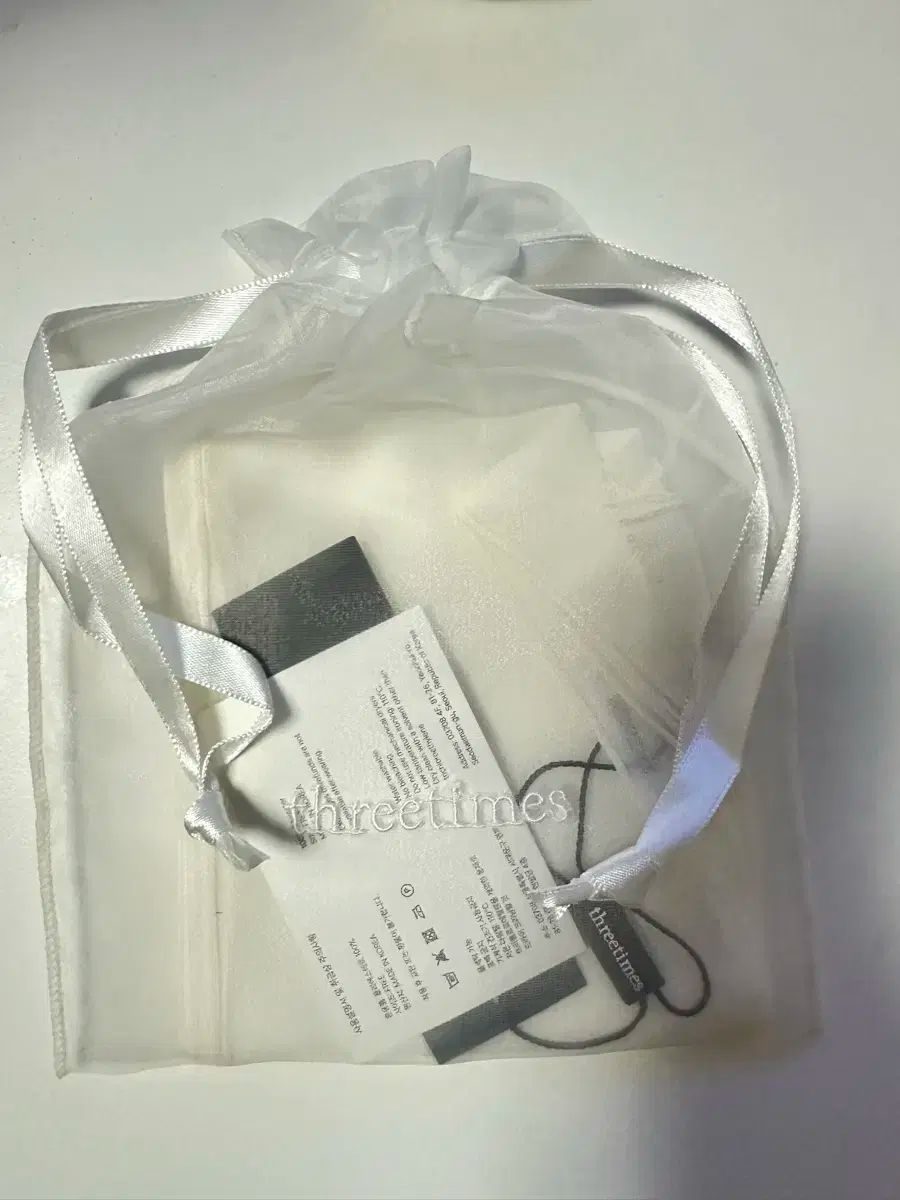 スリータイムズ シフォン スカーフ ホワイト