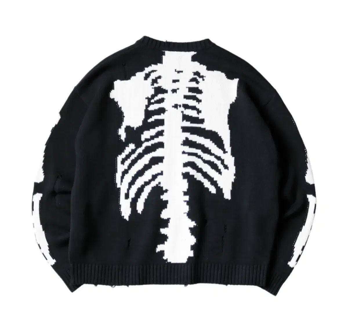 KAPITAL 5G コットン ボーン クルーネック セーター ブラック 3