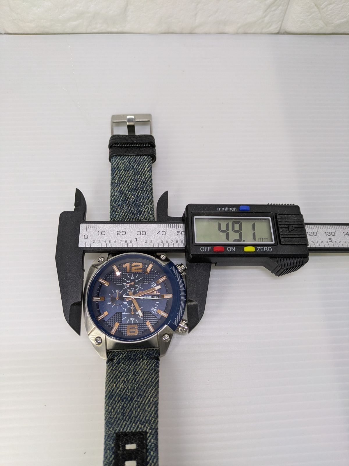 DIESEL ディーゼル 腕時計 DZ-4374 メンズ デニム柄 稼働品 メンズ 